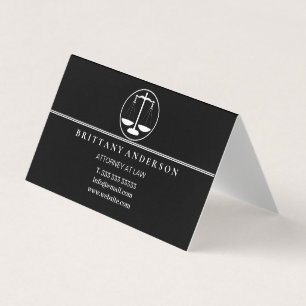 Professional Attorney at Law Black Scale Business Card