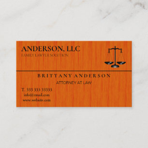 Professional Attorney at Law Black Scale Business Card
