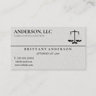 Professional Attorney at Law Black Scale Business Card