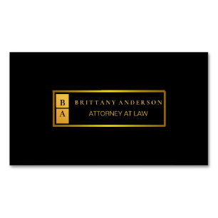Professional Attorney at Law Black Scale Magnetic Business Card