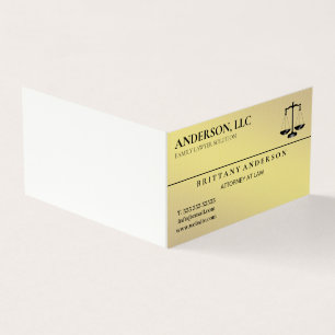 Professional Attorney at Law Gold Black Scale Business Card