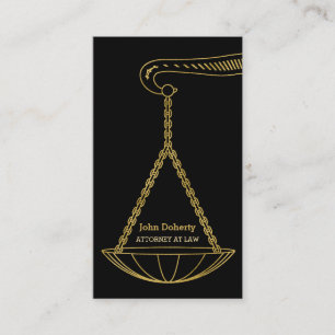 Professional Attorney at Law Golden Business Card