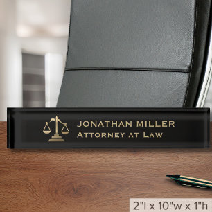 Professional Attorney at Law Nameplate