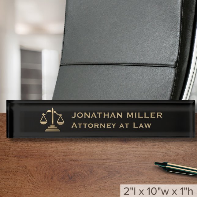 Professional Attorney at Law Nameplate (Creator Uploaded)