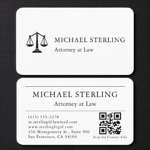 Professional Attorney at Law QR Code Business Card