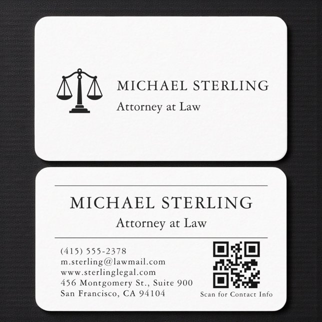 Professional Attorney at Law QR Code Business Card (Creator Uploaded)