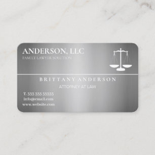 Professional Attorney at Law Silver Black Scale Business Card