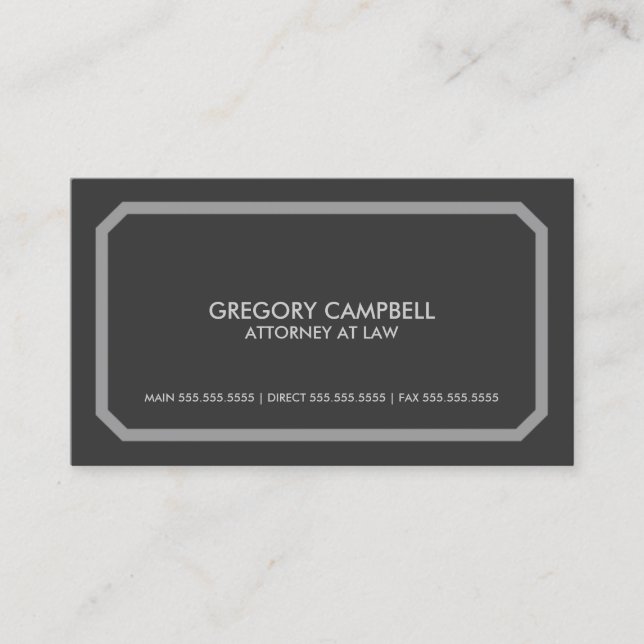 Professional Attorney Business Card (Front)
