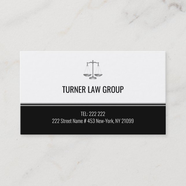 Professional Attorney Business Card (Front)