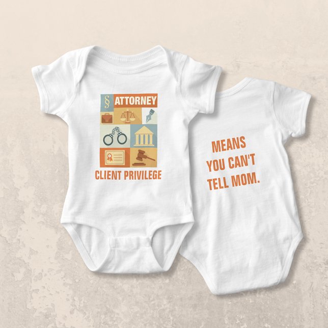 Professional Attorney Iconic Designed Baby Bodysuit (Creator Uploaded)