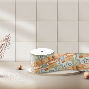 Professional Attorney Iconic Designed Grosgrain Ribbon