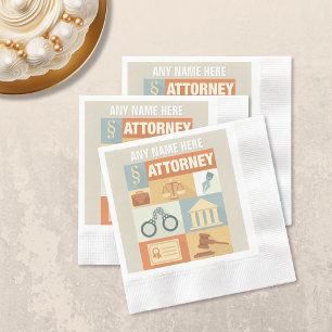 Professional Attorney Iconic Designed Napkin