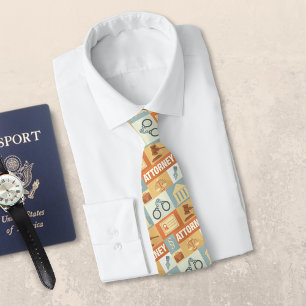 Professional Attorney Iconic Designed Tie