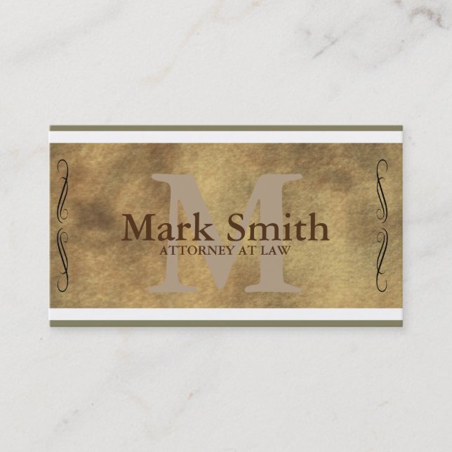 Professional Attorney Law Service Business Card (Front)