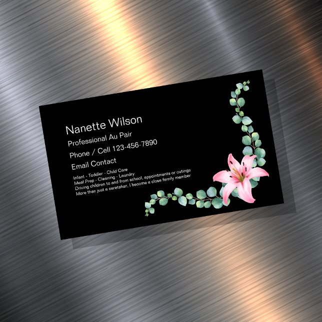Professional Au Pair Magnetic Business Card (Creator Uploaded)