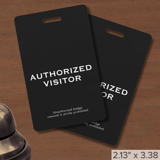 Professional Authorised Visitor Badge ID Badge (Creator Uploaded)