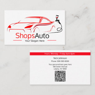 Professional Auto Body Paint Shop Automotive Business Card