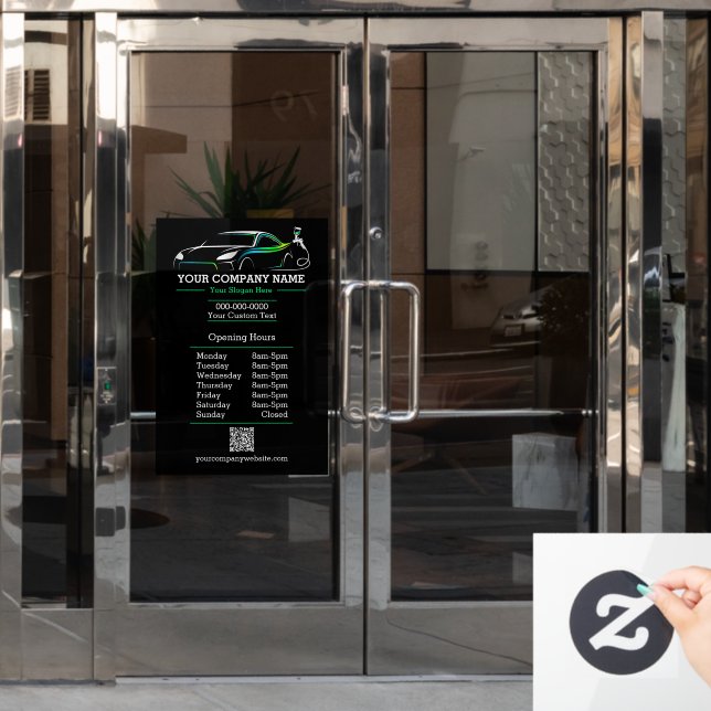 Professional Auto Body Paint Shop Automotive Hours (Office Door)