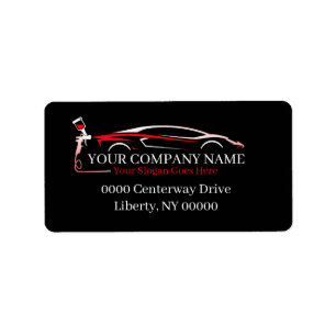 Professional Auto Body Paint Shop Automotive Label