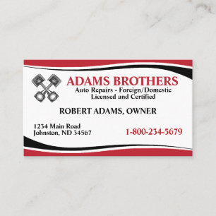 Professional Auto Repair Business Card