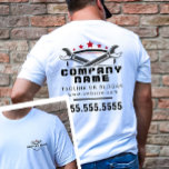 Professional Auto Repair Cool Red Logo Mechanic T-Shirt<br><div class="desc">Showcase your auto repair business with the Professional Auto Repair Cool Red Logo Mechanic T-Shirt, designed to make a bold statement. This high-quality tee features a striking red colour that grabs attention and ensures your team stands out. The front and back of the shirt are adorned with a professional company...</div>
