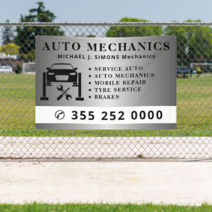 Professional auto repair mechanic service sign