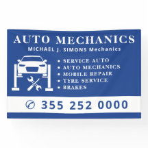 Professional auto repair mechanic service sign
