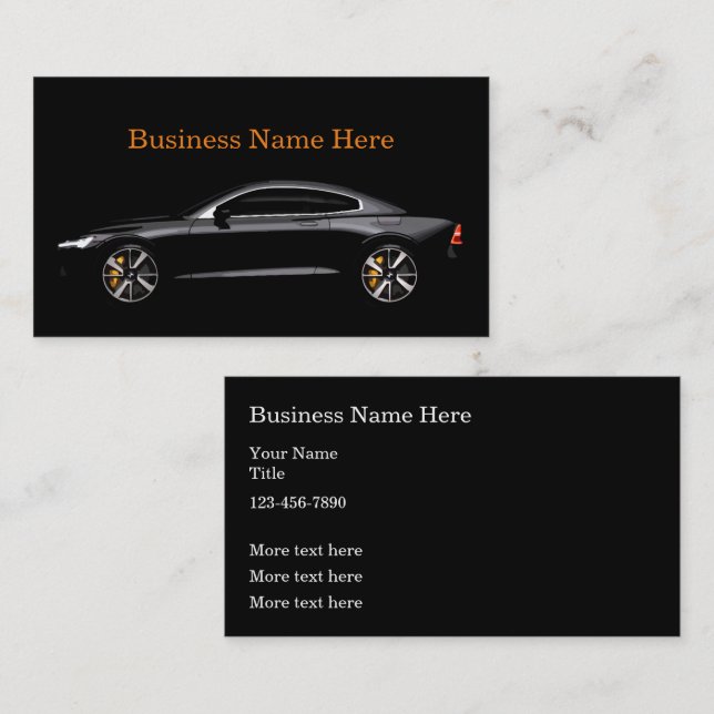 Professional Automotive Business Card Template (Front/Back)