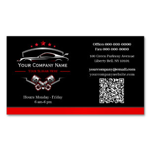 Professional Automotive Repair, Auto Mechanic Magnetic Business Card