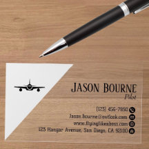 Professional Aviation Employee Pilot Minimalist