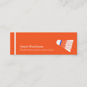 Professional badminton coach business cards