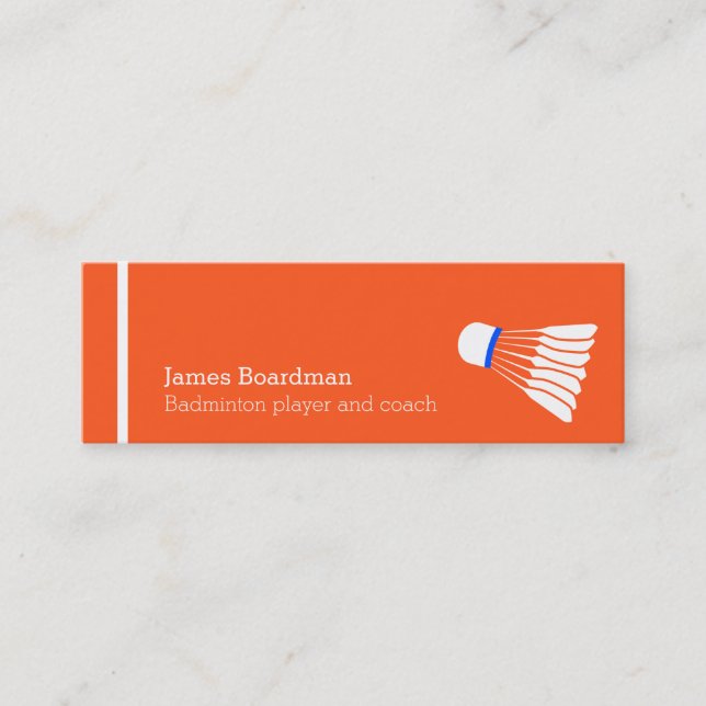 Professional badminton coach business cards (Front)