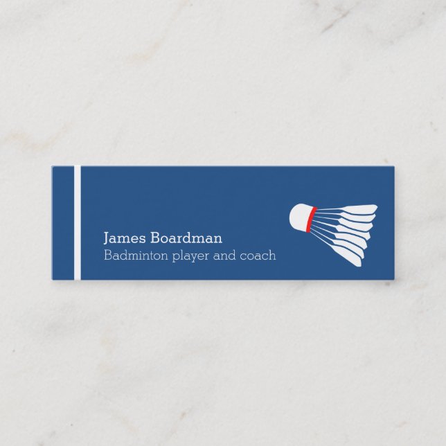 Professional badminton coach business cards (Front)