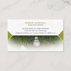 Professional Badminton Trainer   Coach Business Card