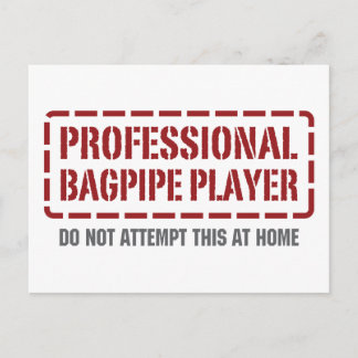 Professional Bagpipe Player Postcard