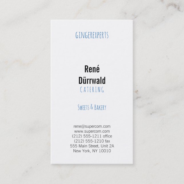 Professional Bakery Business Card (Front)