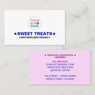 Professional Bakery Logo Company & Brand Slogan Business Card