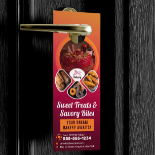 Professional Bakery Shop Sweet Treats Pastry Chef Door Hanger
