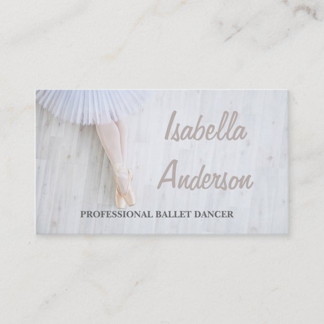 Professional Ballet Dancer Studio Theatre Card (Front)