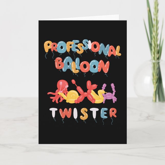 Professional Balloon Twister Balloon Card (Front)