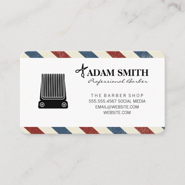 Professional Barber Appointment Card (Front)