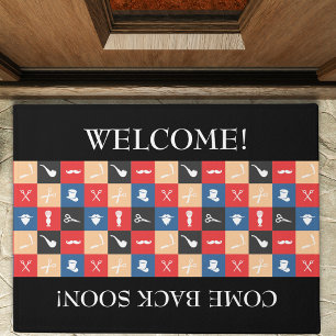 Professional Barber Iconic Pictogram Doormat