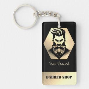 Professional Barber Shop black&Gold Key Ring