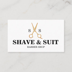 professional barber shop business cards