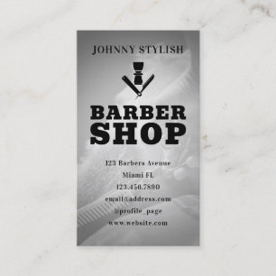 Professional barber style with logo business card