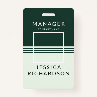 Professional Barcode & Logo ID ID Badge