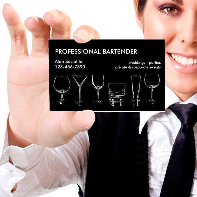 Professional Bartender Business Card (Creator Uploaded)