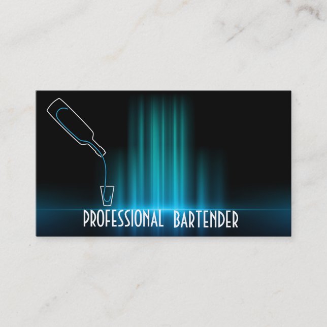 Professional Bartender Business Cards (Front)
