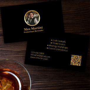 Professional Bartender elegant designed  Business Card