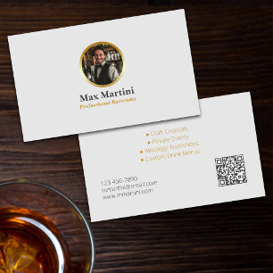 Professional Bartender elegant designed  Business Card